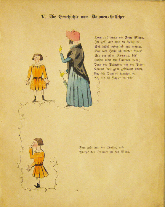 Мальчик Конрад, любит всегда сосать пальчик