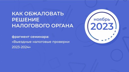 Выездные налоговые проверки 2023-2024