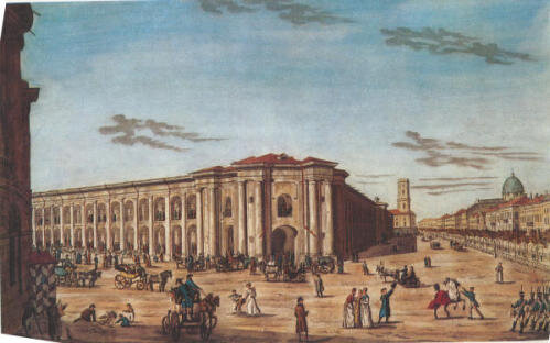 И. А. Иванов. Вид Гостиного двора в Петербурге (1815)