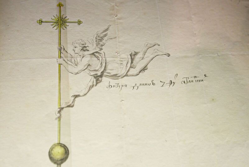 Эскиз Ангела. Рисунок Доменико Трезини