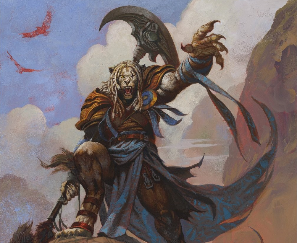 Автор статьи: Михаил Морозов. А на картинке: Ajani Goldmane (Misc. Promos) - art by Christopher Moeller