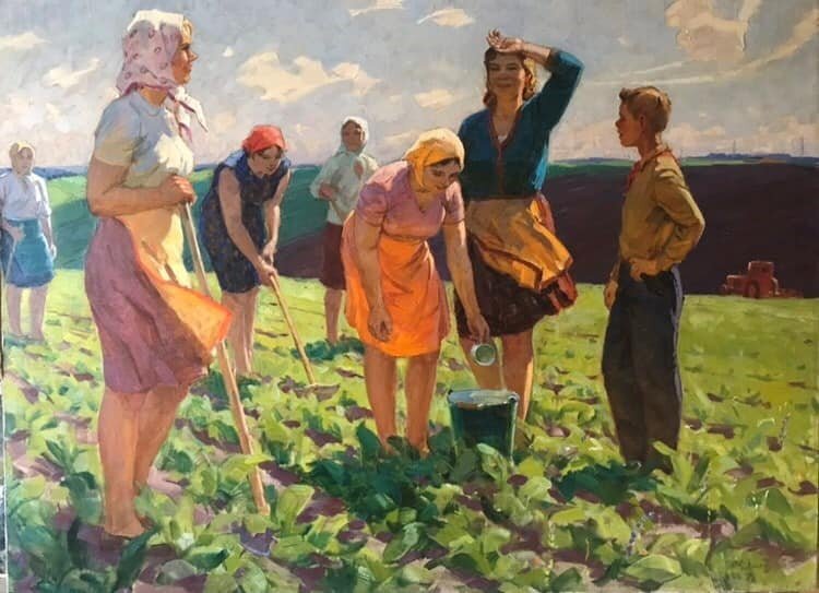 Каждодневный труд. «Сбор урожая в Провансе», 1888 года.. Советские художники. Композиция сбор урожая.