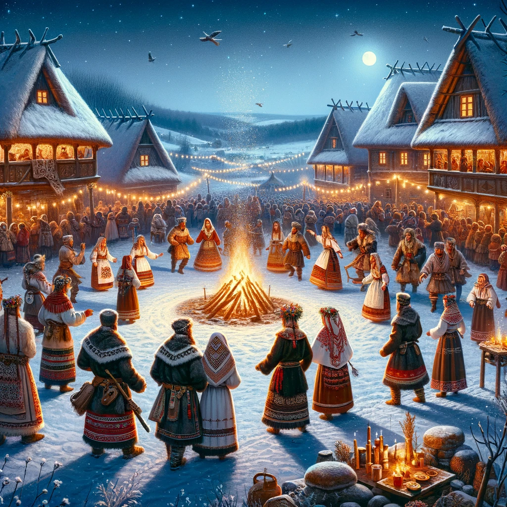 Древние славяне отмечали Новый год примерно в конце марта, с приходом весеннего равноденствия.