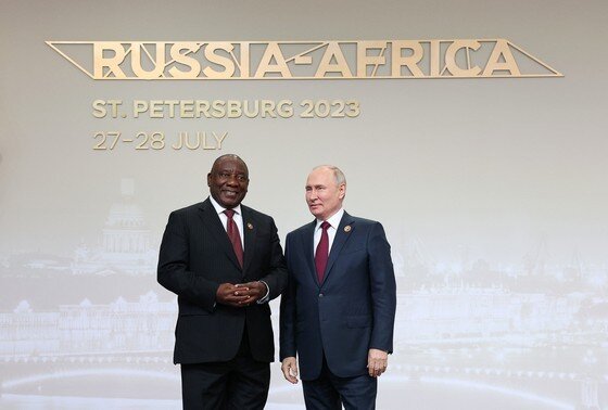    Сирил Рамафоса и Владимир Путин