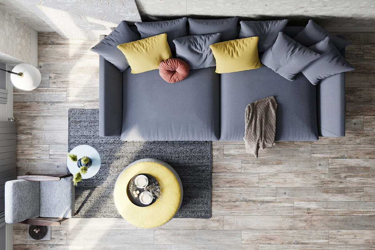 Керамогранит, дерево. На фото: напольная плитка коллекции Brigantina