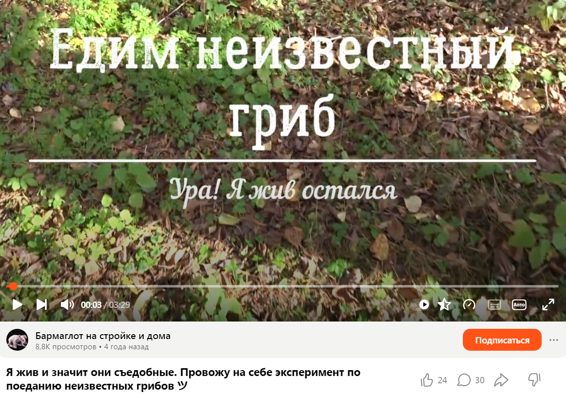 Скриншот начала видео.