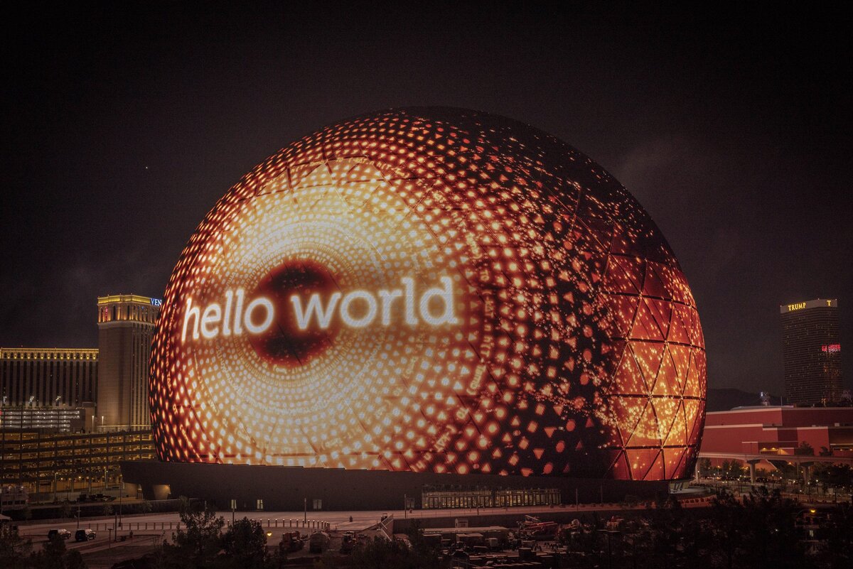 Привет Мир! Первое включение MSG Sphere