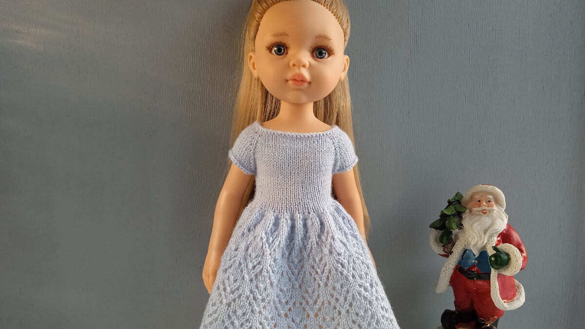 Платье для куклы Паола Рейна 32-34 см "Снежинка"