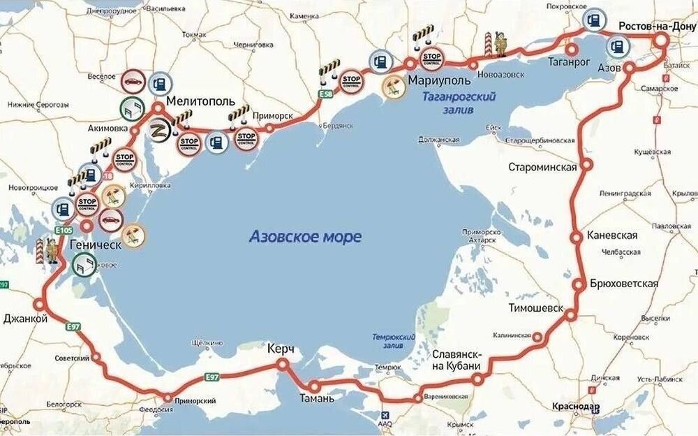 Карта ростов на дону азовское море