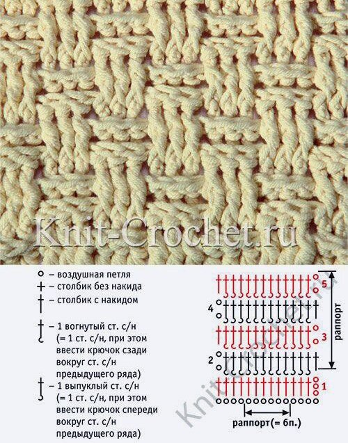 Вяжем плотные узоры » Схемы крючком и спицами