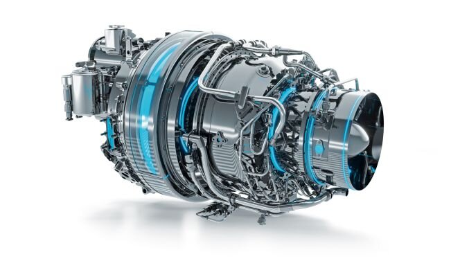 3Д-модель двигателя ВК-650В разработки петербургского предприятия ОДК-Климов © Объединённая двигателестроительная корпорация