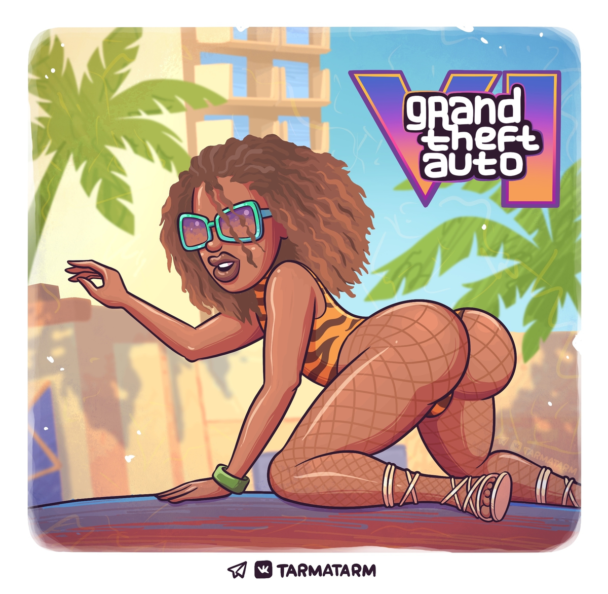 Егор, автор комиксов Tarmatarm написал следующее: Моя оценка первому трейлеру GTA VI — 10 тверкающих жопок из 10! Надеюсь, в новой части можно будет снимать тиктоки)))