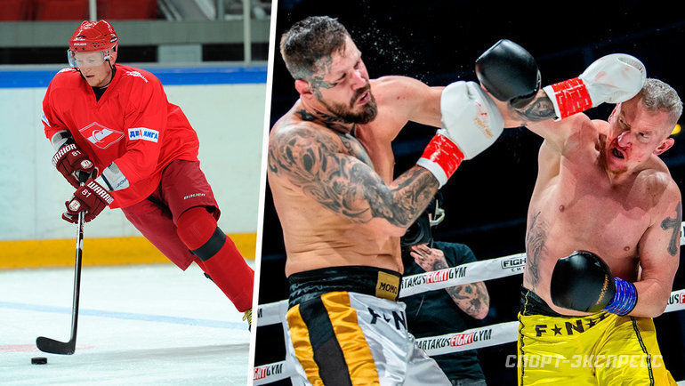    Марцел Хосса: в хоккейном «Спартаке» и на боксерском ринге.Федор Успенский, из соцсетей FIGHTNIGHTCHALLENGE