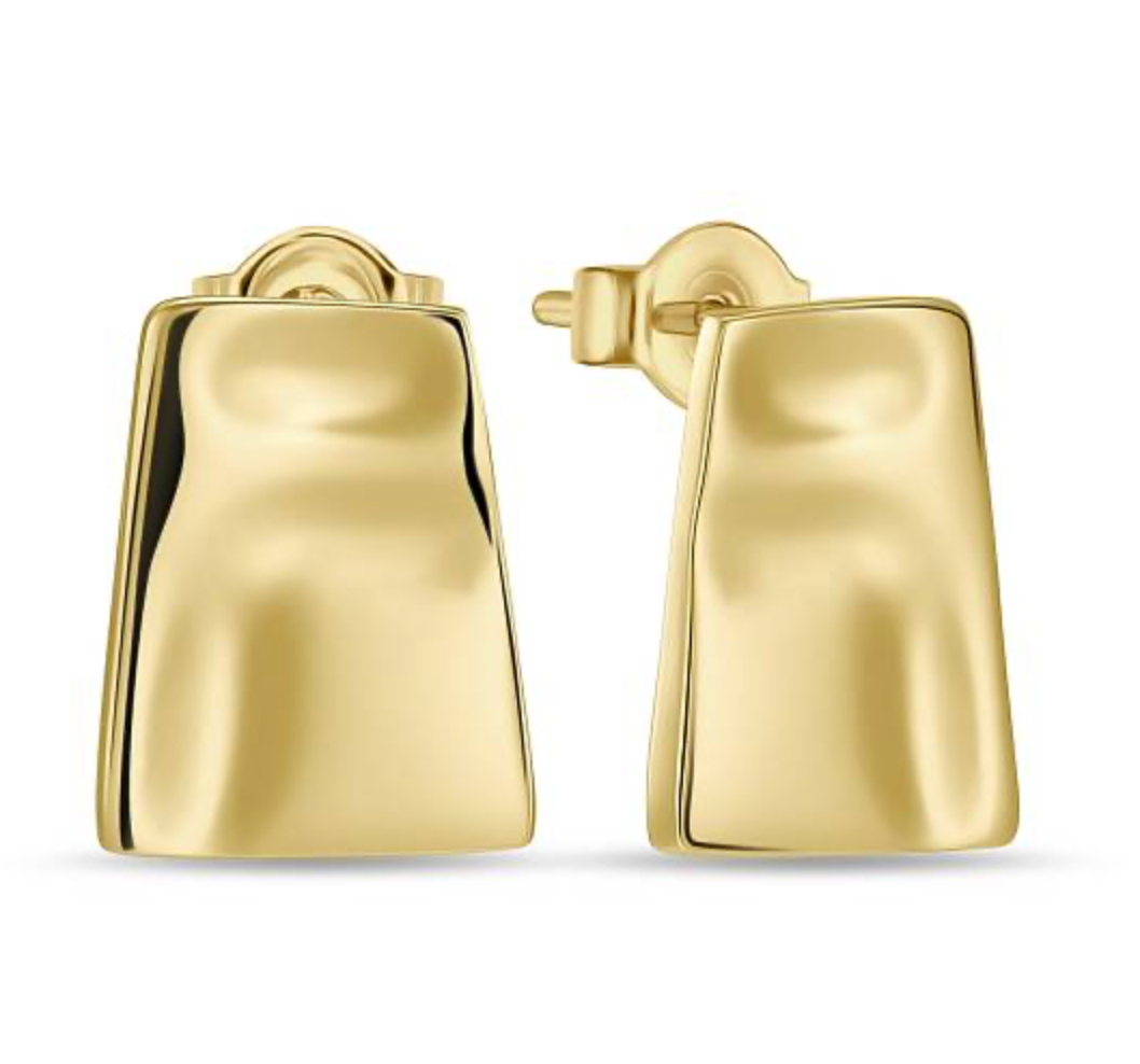 Стильные серьги из серебра с позолотой от MIUZ Diamonds. Яркий акцент к новогоднему образу.