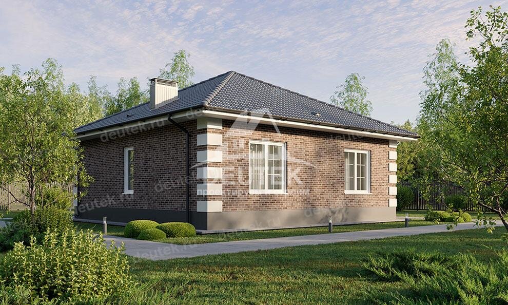 Проект одноэтажного дома с размерами 9 на 13 и площадью до 100 кв м ...