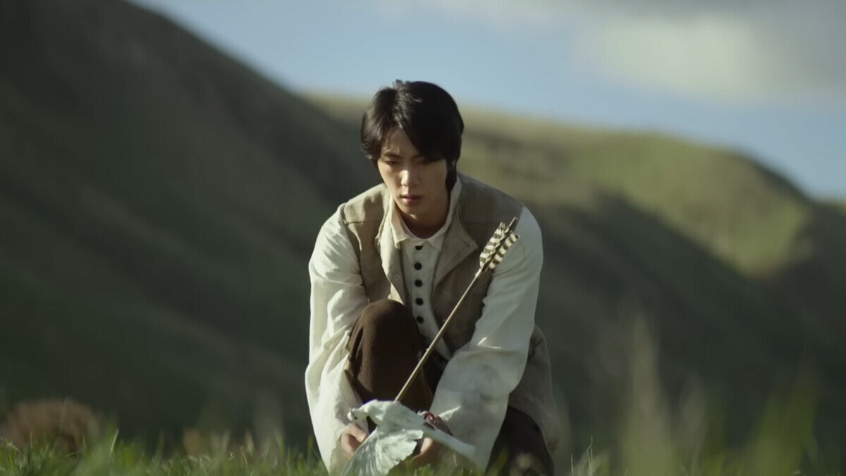 Иллюстрация кадр из клипа группы BTS на песню ON, 2020. Музыкальный лейбл Hybe Corporation