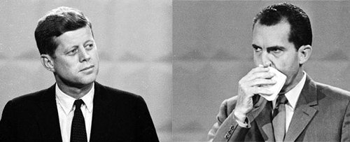 Во время президентских дебатов 1960 года Джон Кеннеди сохранял спокойствие, как опытный телеведущий, в то время как Никсон постоянно вытирал пот с лица, что делало его похожим на стереотипного "плохого парня", которого мы часто можем видеть в кино.