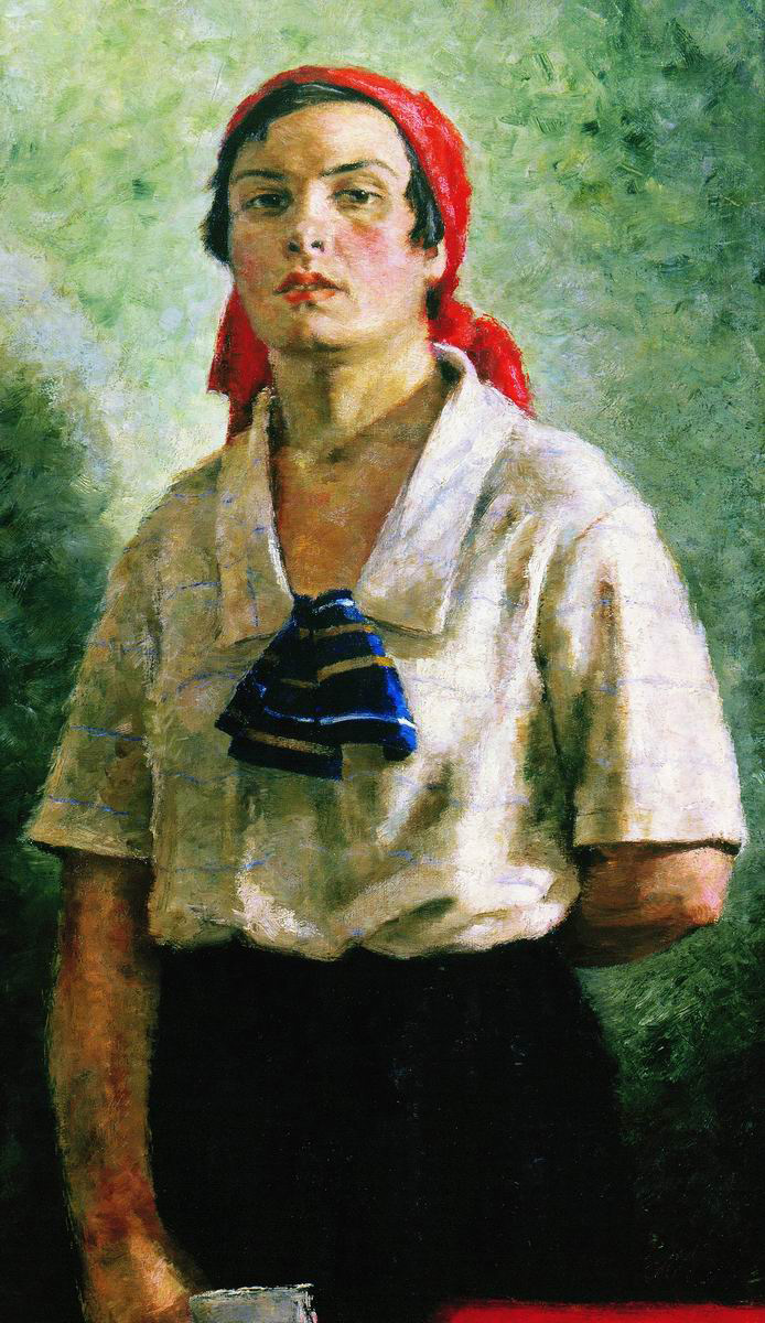 “Делегатка”, художник - Г.Г. Ряжский, 1927 г.