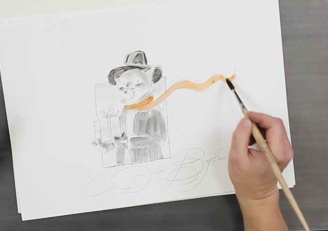 Набросок открытки из курсе Андрея Аринушкина