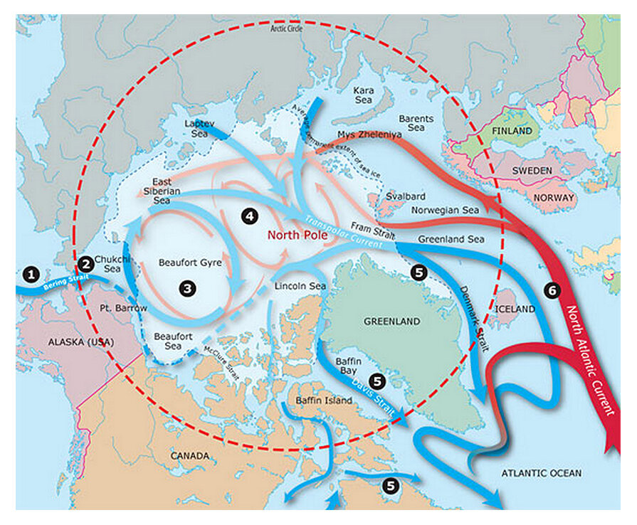 Холодное течение северо ледовитого океана. Течения Северного Ледовитого океана на карте. Северо атлантическое течение на карте Северного Ледовитого океана. Течения Северного Ледовитого океана. Течение Северо Ледовитого океана.
