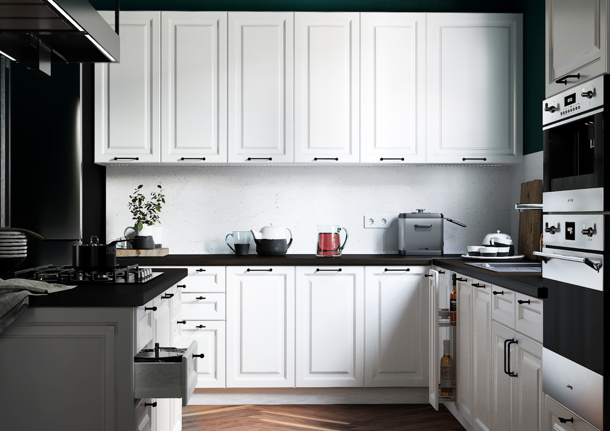 Такие кухни мы производим, больше таких и похожих есть на нашем сайте