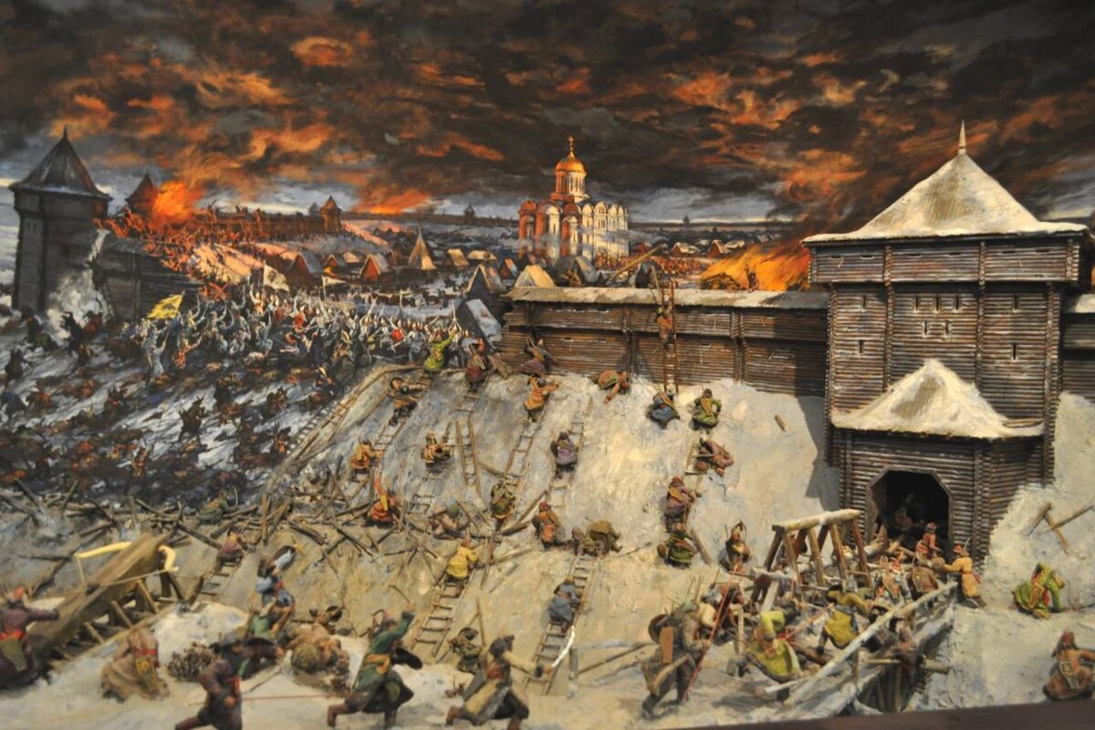 Штурм Рязани 21 декабря 1237 года. Источник: pinterest.ru