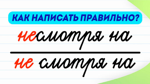 «Несмотря на» или «не смотря на» — как написать правильно? Предлоги | Русский язык