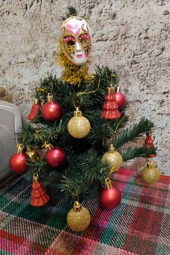 Il mio albero di Natale è già abbellito. Моя Рождественская ёлка уже украшена 