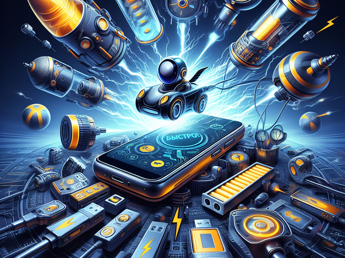 Быстрая зарядка: аккумуляторы, зарядные устройства, мифы о быстрой зарядке, реальность в вопросах и ответах [изображение сгенерировано в Dall-e и отредактировано].