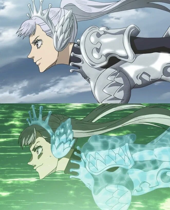 Черный клевер Ноэль и ее мама