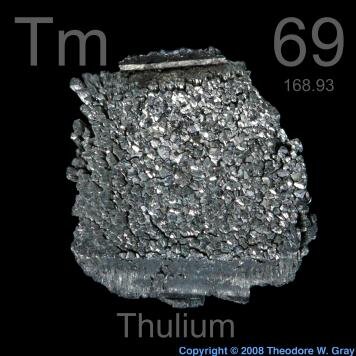 Тулий — химический элемент, принадлежащий к лантаноидному ряду редкоземельных металлов . Это 13-й элемент и предпоследний в серии. Элемент имеет атомный номер 69 и известен под символом Tm.