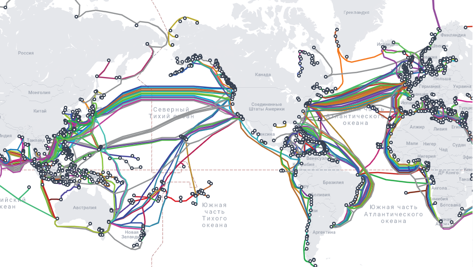 Онлайн карта подводных кабелей