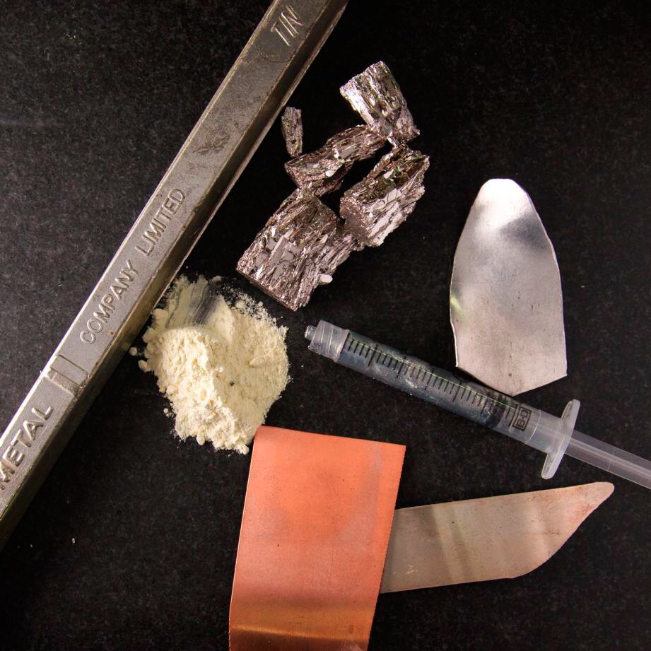 Рисунок 2. Исходные материалы, используемые в экспериментах.