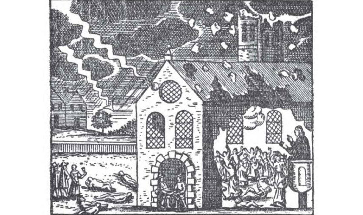                        1638 г. шаровая молния в церкви 