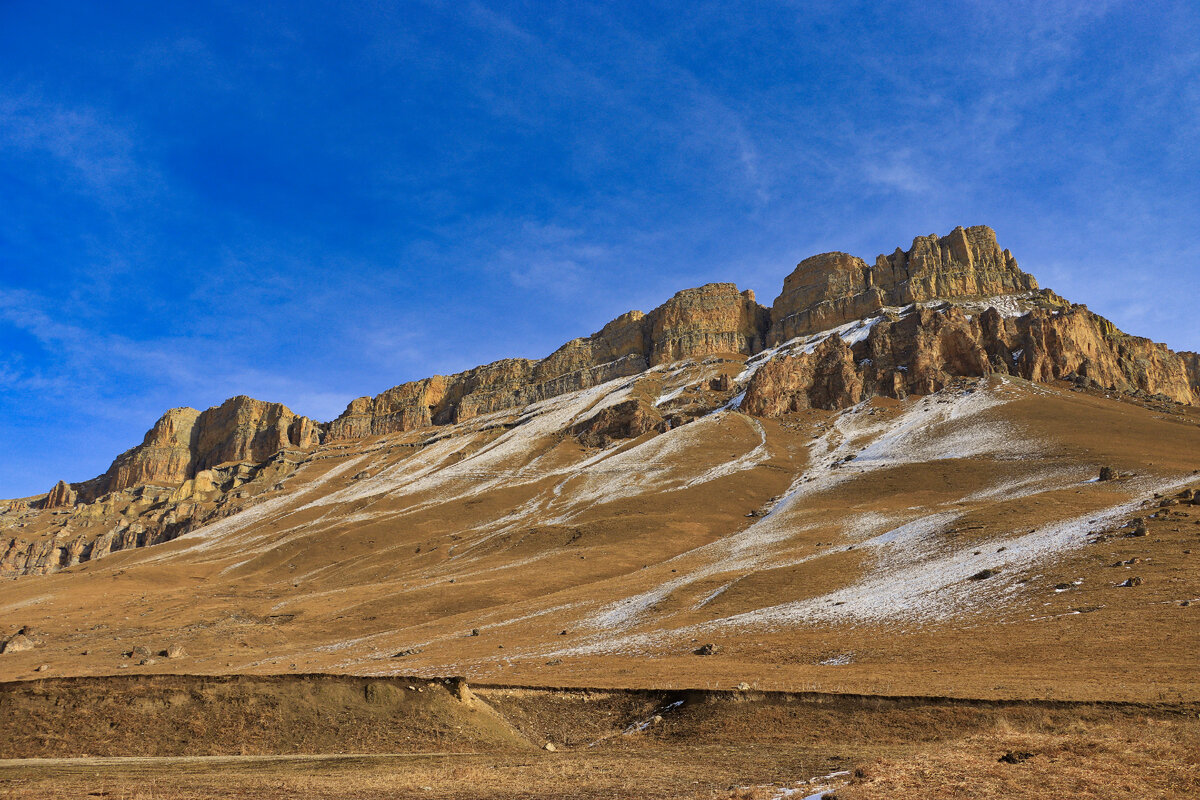 проезжаем через перевал Актопрак, с наступлением холодов снега стало чуточку больше))