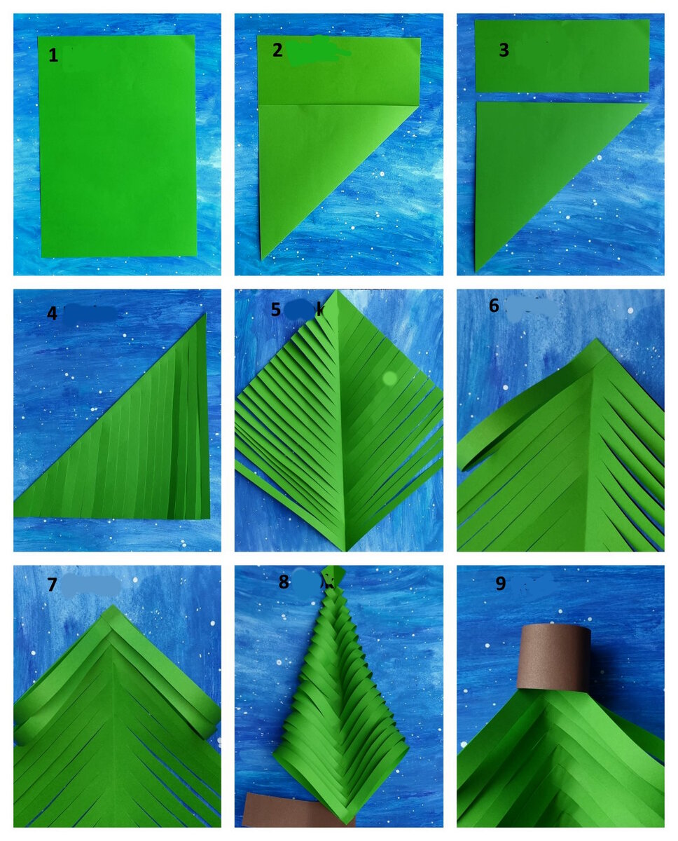 Елочка из бумаги (оригами): украшаем рабочий стол