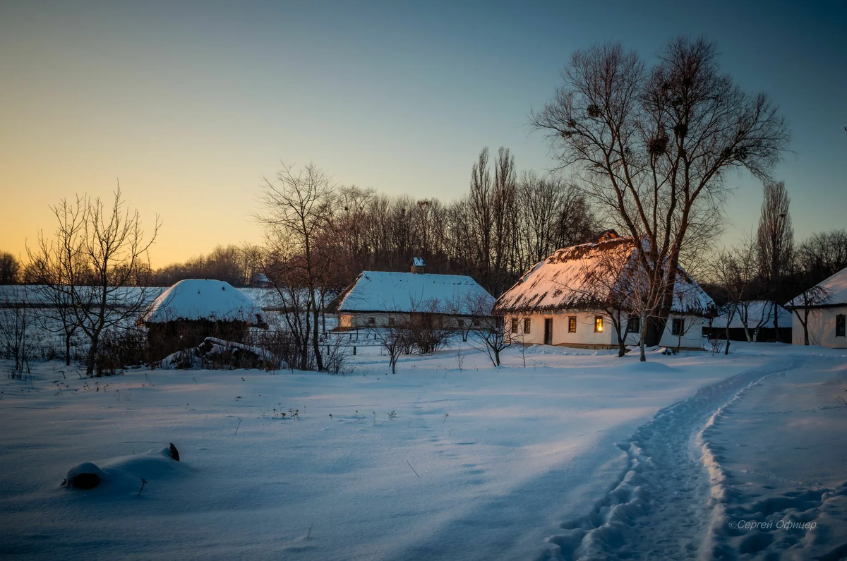 Сибирь снег Хутор