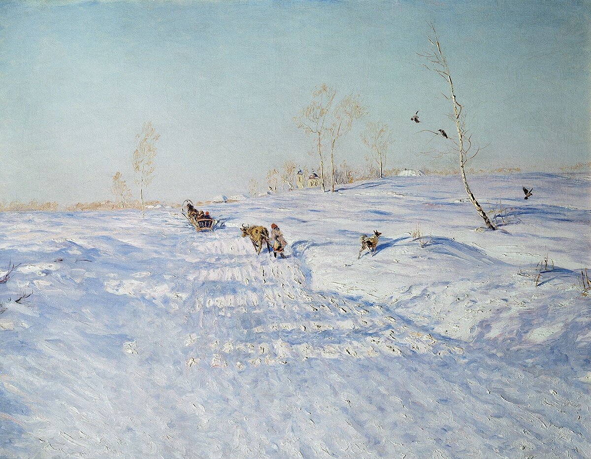 Н. Дубовской (1859-1918). Зима. Изображение из открытых источников.