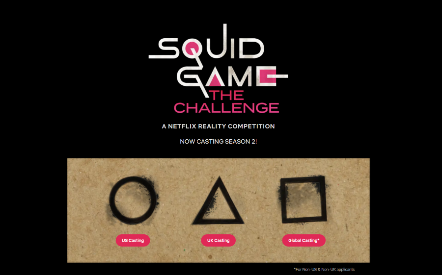    Скриншот: Squidgamecasting.com