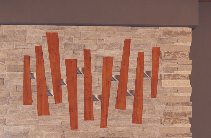 Декор на мраморной стене