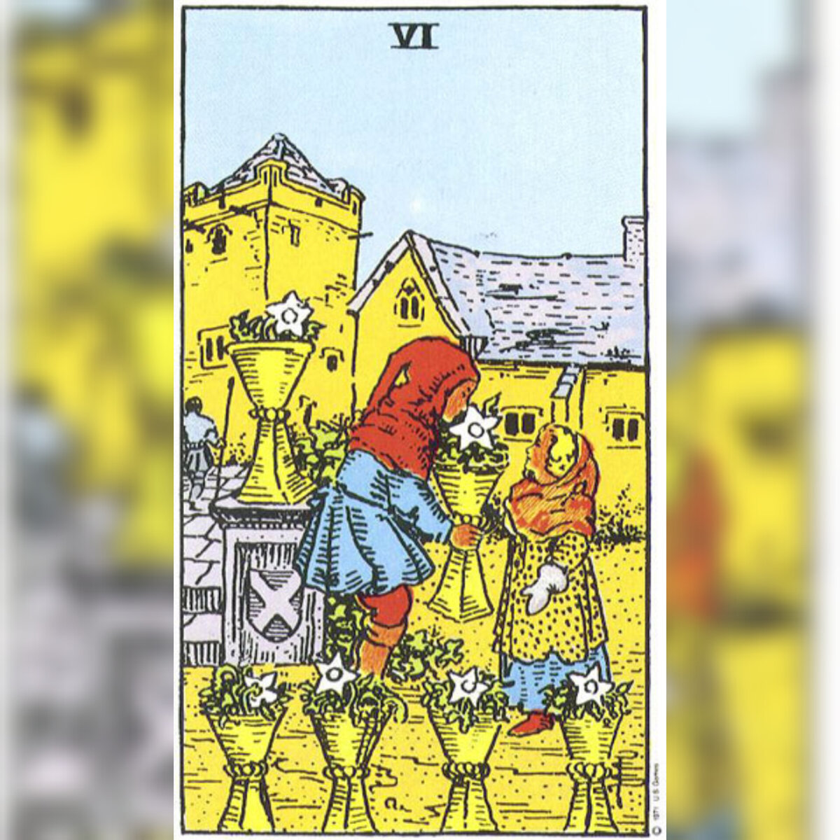 Значение карт кубки 6. Значение карт кубки 6. Таро райдера уэйта 6 кубков. Шестерка кубков таро. 6 кубков райдер уэйт.