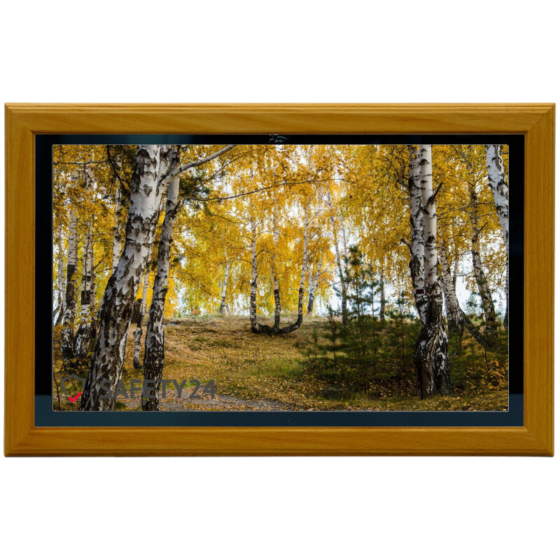 Видеодомофон FX-HVD156T WIFI Wood с рамкой из Карельской Берёзы