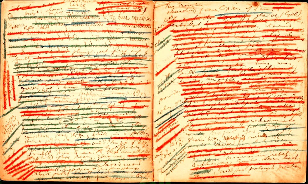 Разворот черновиков "Улисса"