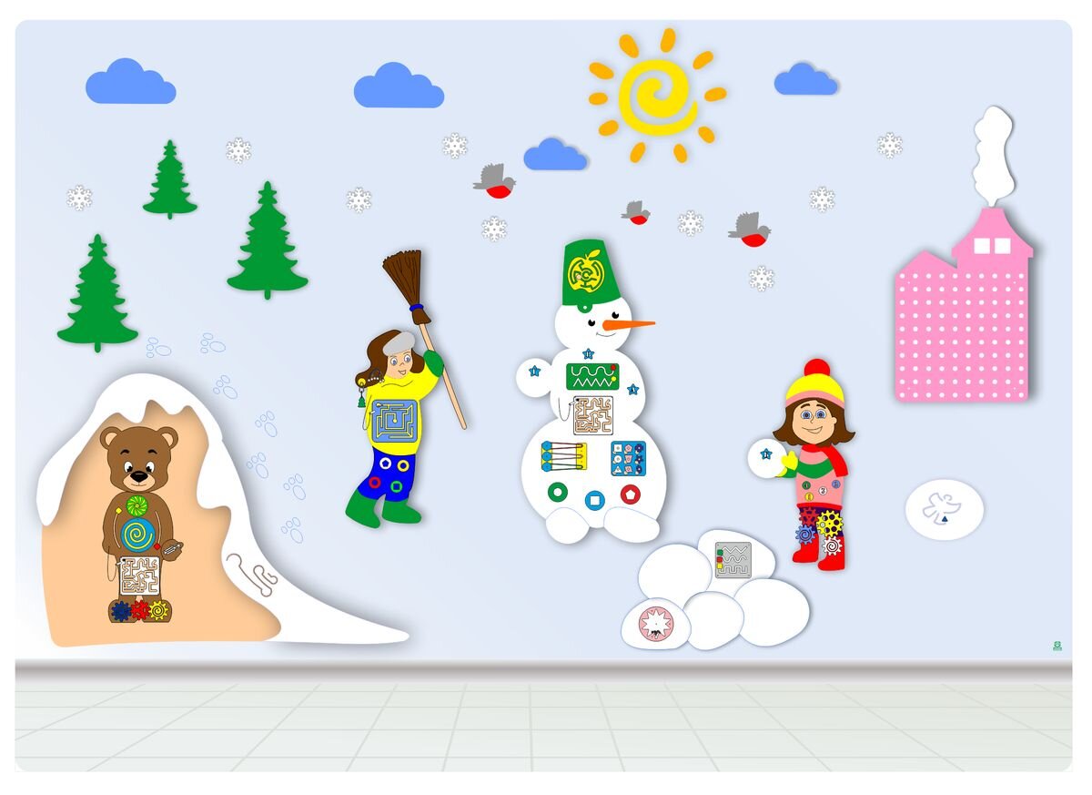 Комплексное настенное решение Даша и Паша: Зима Источник: prioritet1.com Реклама. Рекламодатель ИП Дмитриев Д.В. ИНН 212408237001