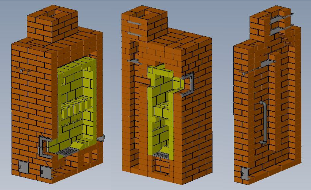Проекты банных печей из кирпича с закрытой каменкой
