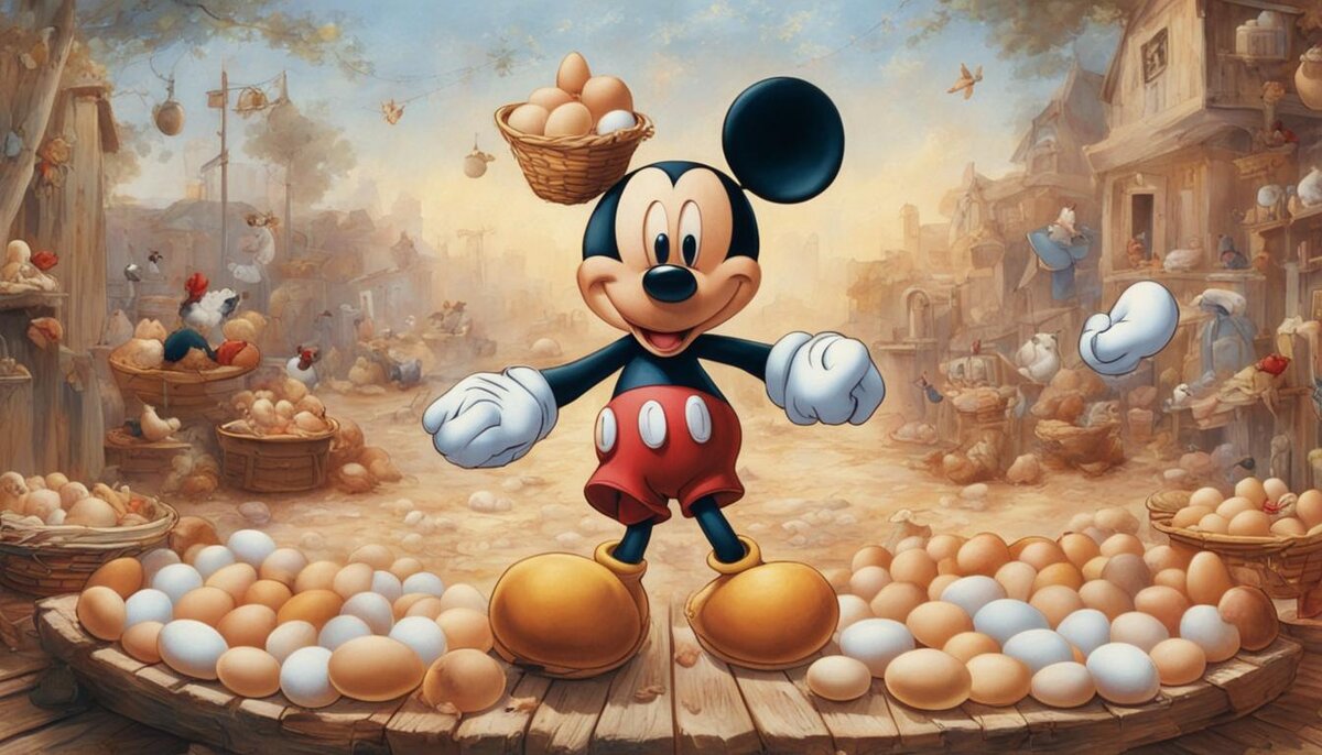 Микки-Маус в представлении нейронных сетей использует все возможности для ловли яиц