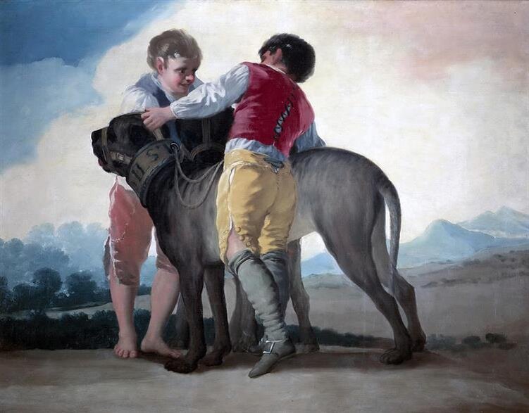 «Мальчики с мастифом». Франсиско Гойя, 1786