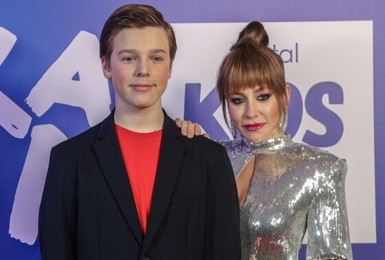    Юлия Барановская с сыном Артемом