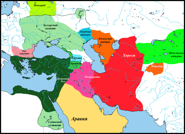 Карта распада монгольской империи