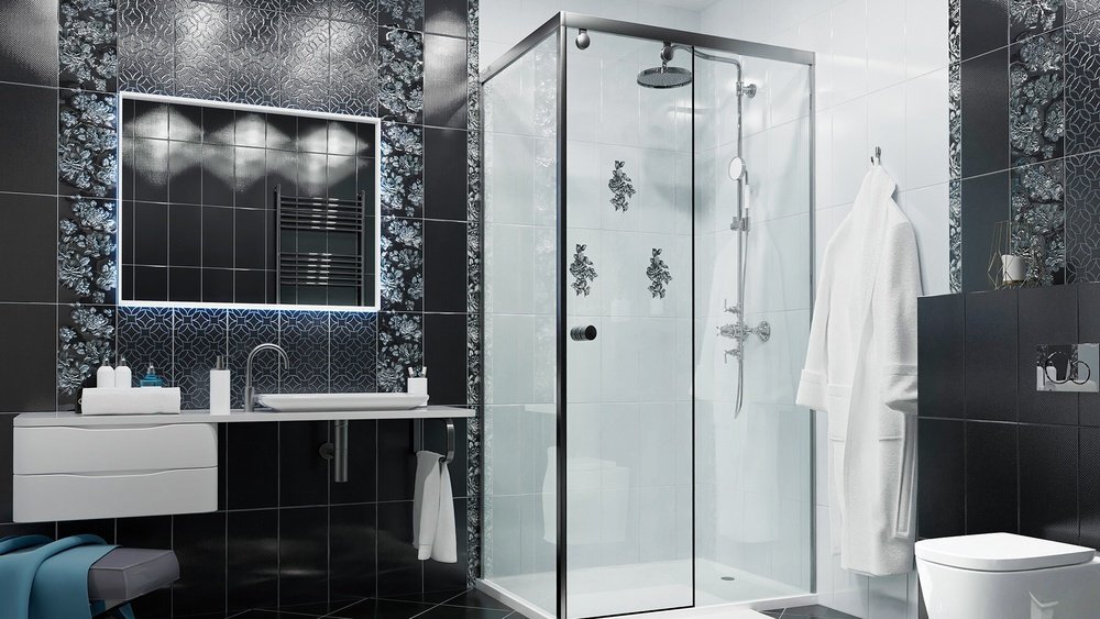 Ванная комната в черном цвете: дизайн, 50+ фото